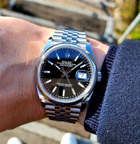 rolex datejust wrist.